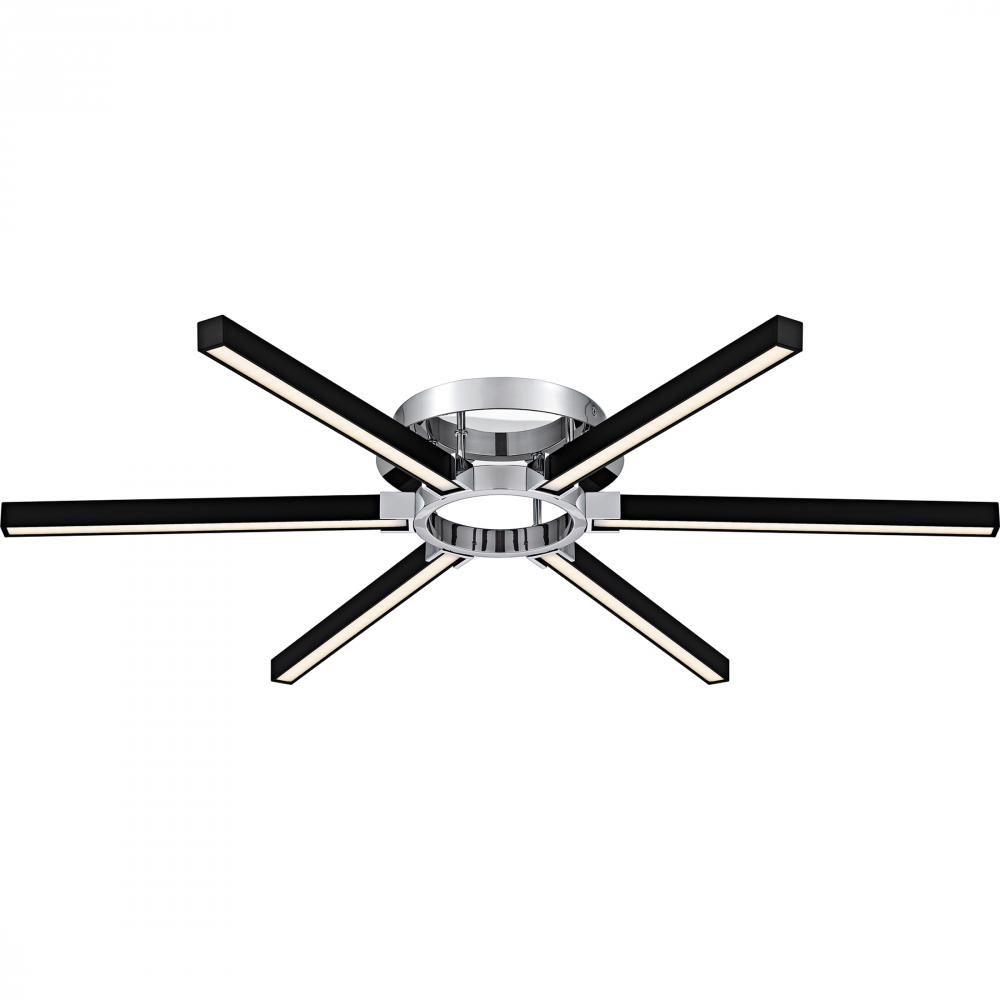 Zealand Polished Chrome Semi-Flush Mount