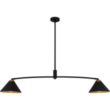 Quoizel ALS252MBK - Alscott 2-Light Matte Black Linear Chandelier