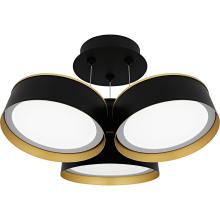 Quoizel BYS1719MBK - Byrnes Matte Black Semi-Flush Mount