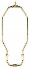 Satco Products Inc. 90/553 - Heavy Duty Harp; Polished Brass Finish; 8-1/2" Height; 1/8 IP Saddle; 1/4-27 Thread; 125 Carton