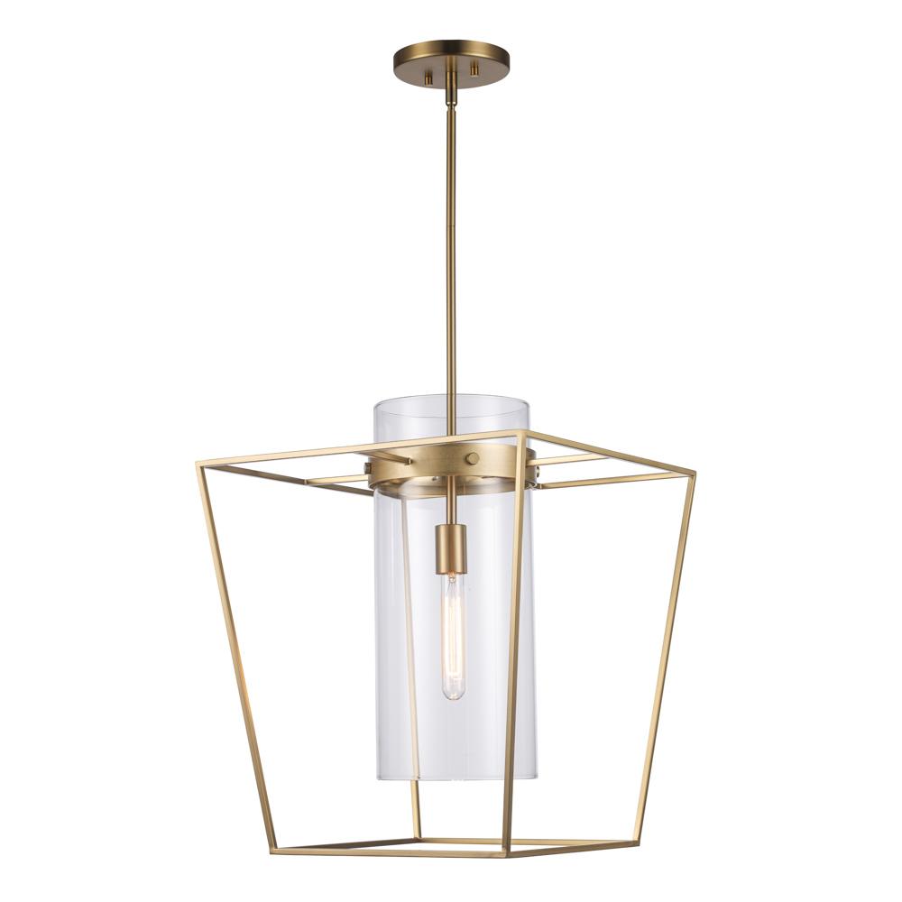 1LT PENDANT-18" WIDE CAGE-AG