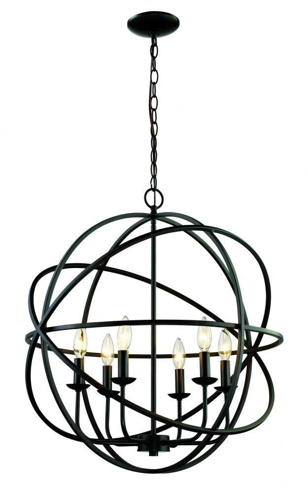 6LT CHANDELIER-MULTI RING ORB-