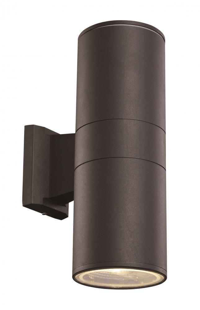 Compact Collection, Tubular/Cylindrical, Outdoor Metal Wall Sconce Light