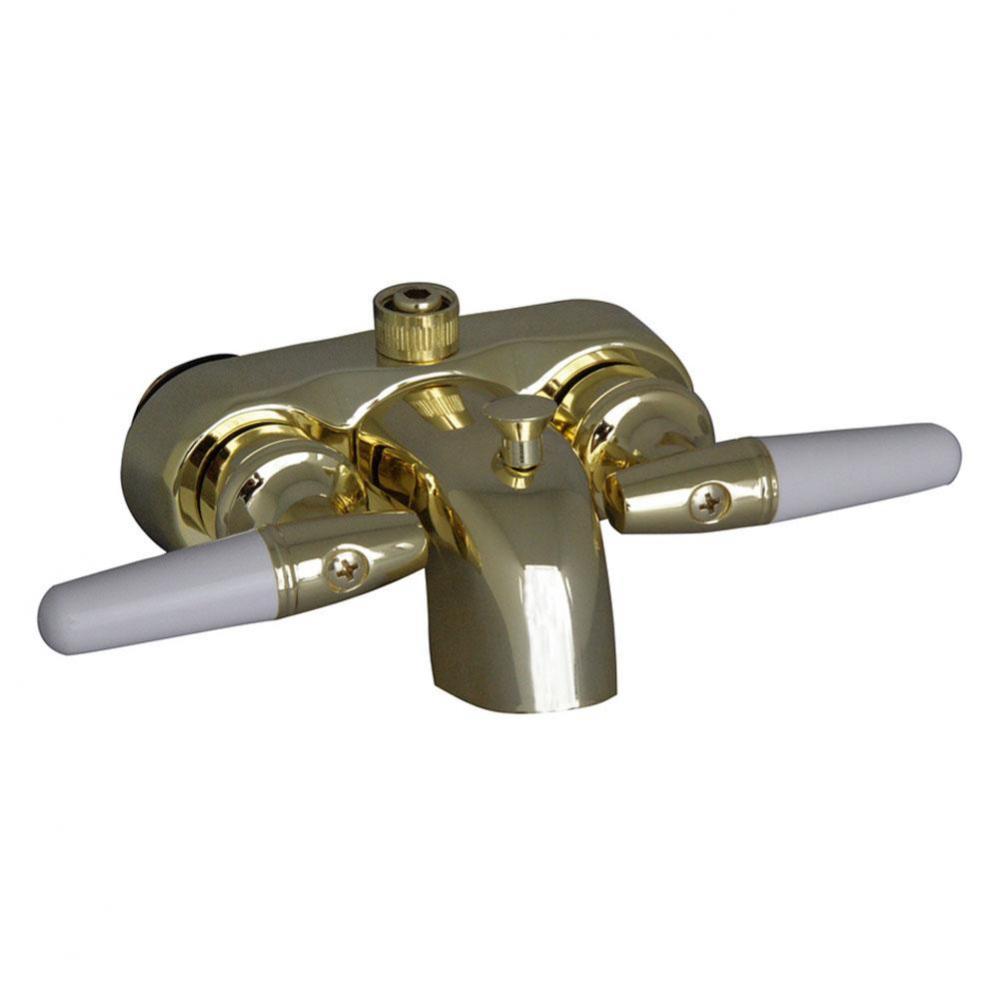 Diverter Bathcock Spout 3/8''  Connection, Polished Brass