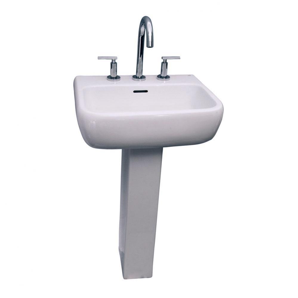 Metropolitan 600 Ped Lav 8'' cc, White