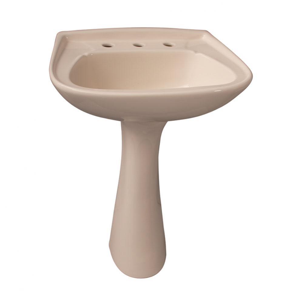 Hartford Pedestal Lavatory,  8''cc, Bisque