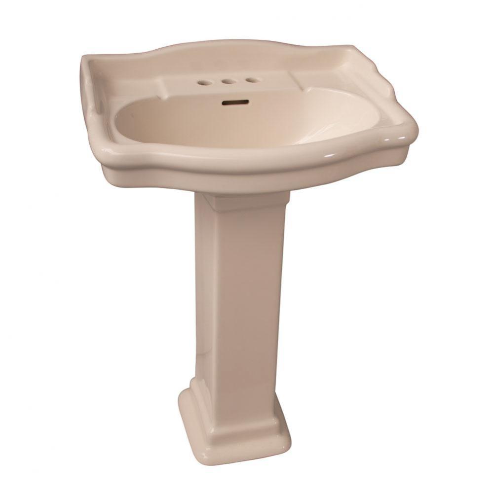 Stanford 600 Pedestal Lavatory, 4''cc, Bisque