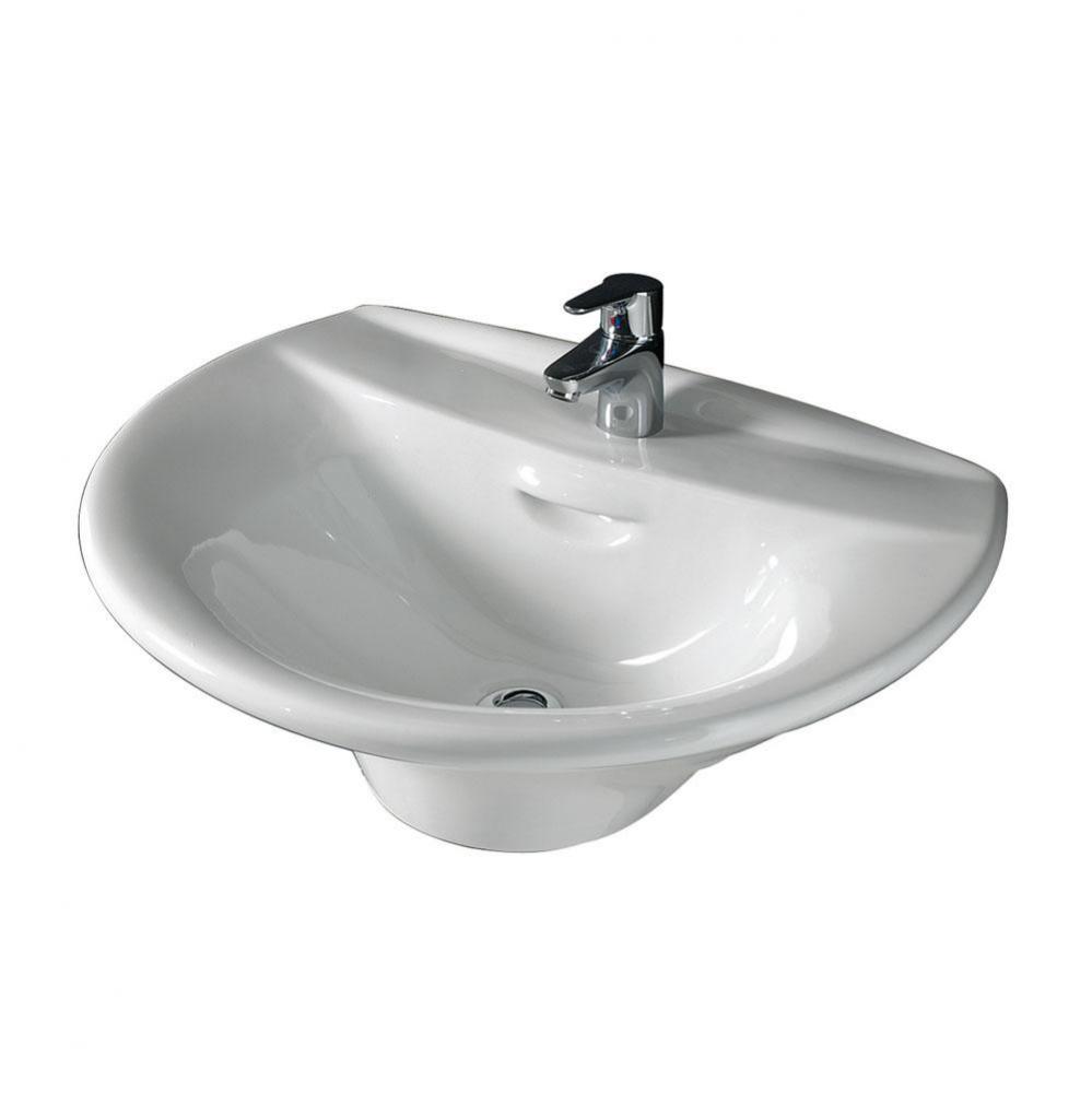Venice 650, Wall-Hung Basin8'' ws, White