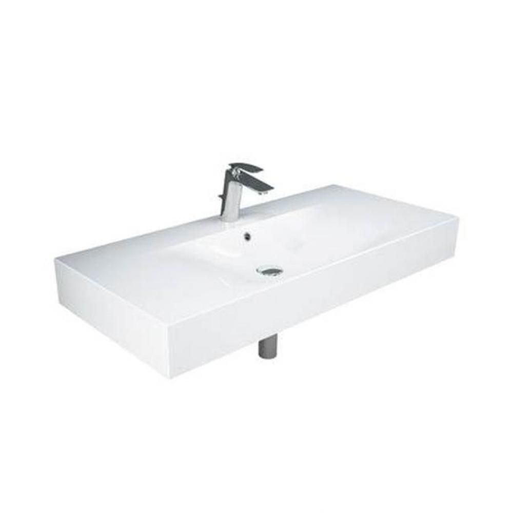 Des 1010 Wall-Hung Basin 8'' Widespread, White