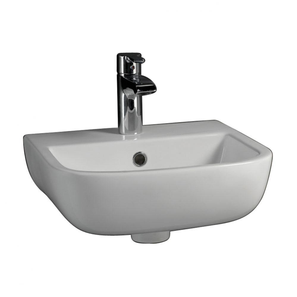 Series 600, Large Wall Hung 20-1/2'', 1-Hole, White