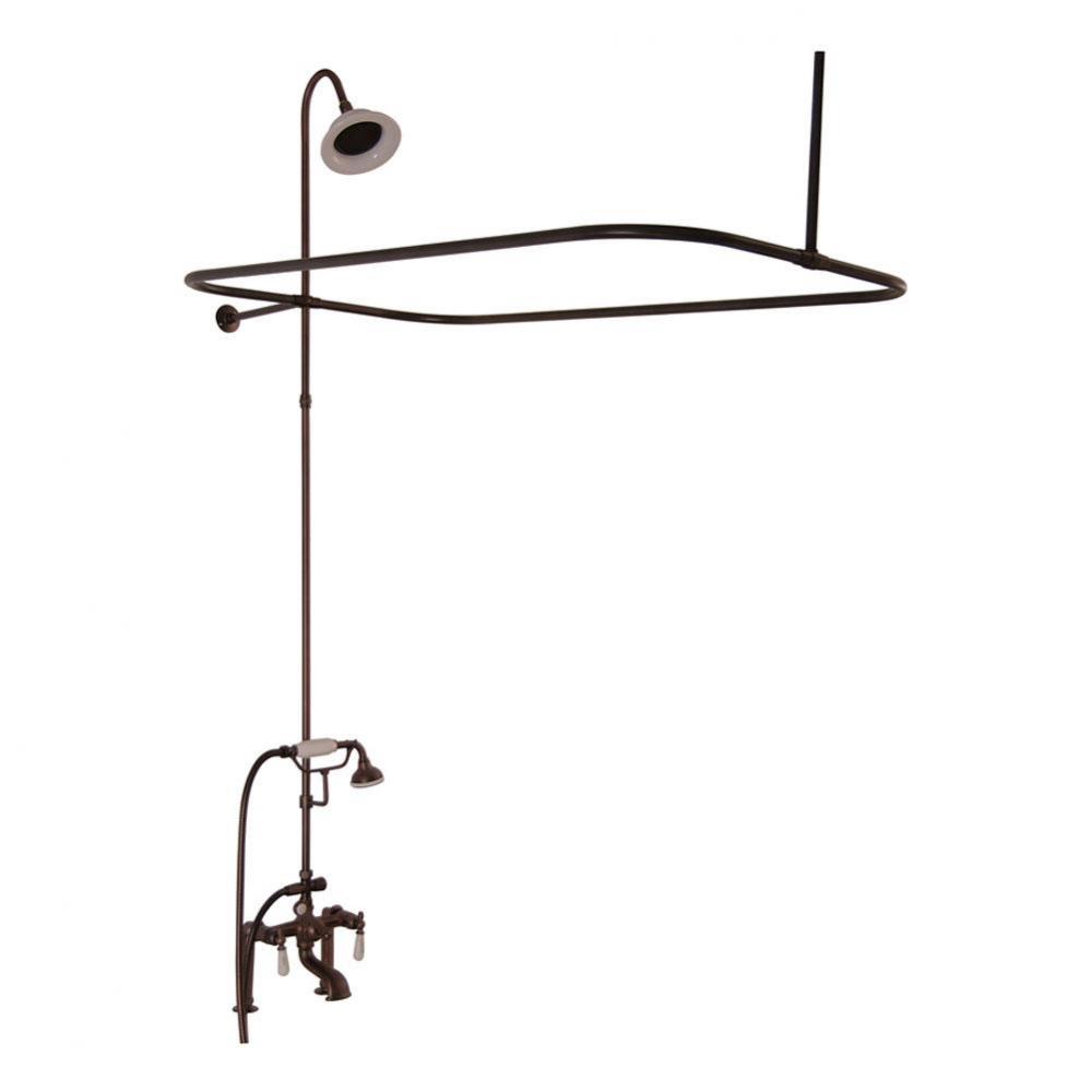 Elephant Spout, Shower, Riser, Showerhead, Lvr Hdl, Oil Rb Bz