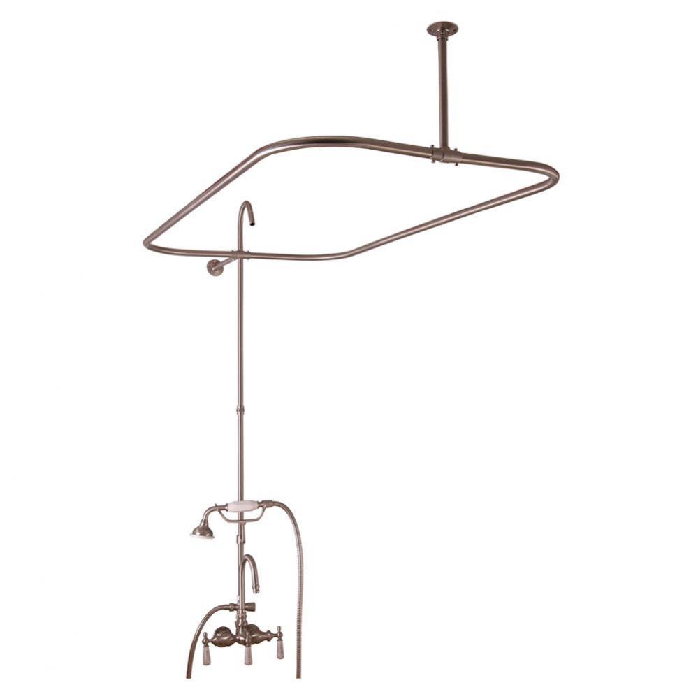 Converto, Hand Held Shwr, 48''  Rod, CI Tub, Polished Chrome