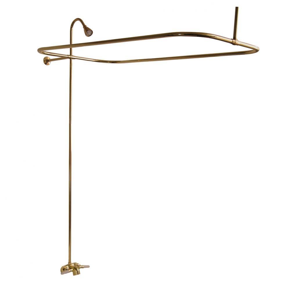 Converto Shower w/48'' Rect Rod , Fct, Riser, Polished Brass