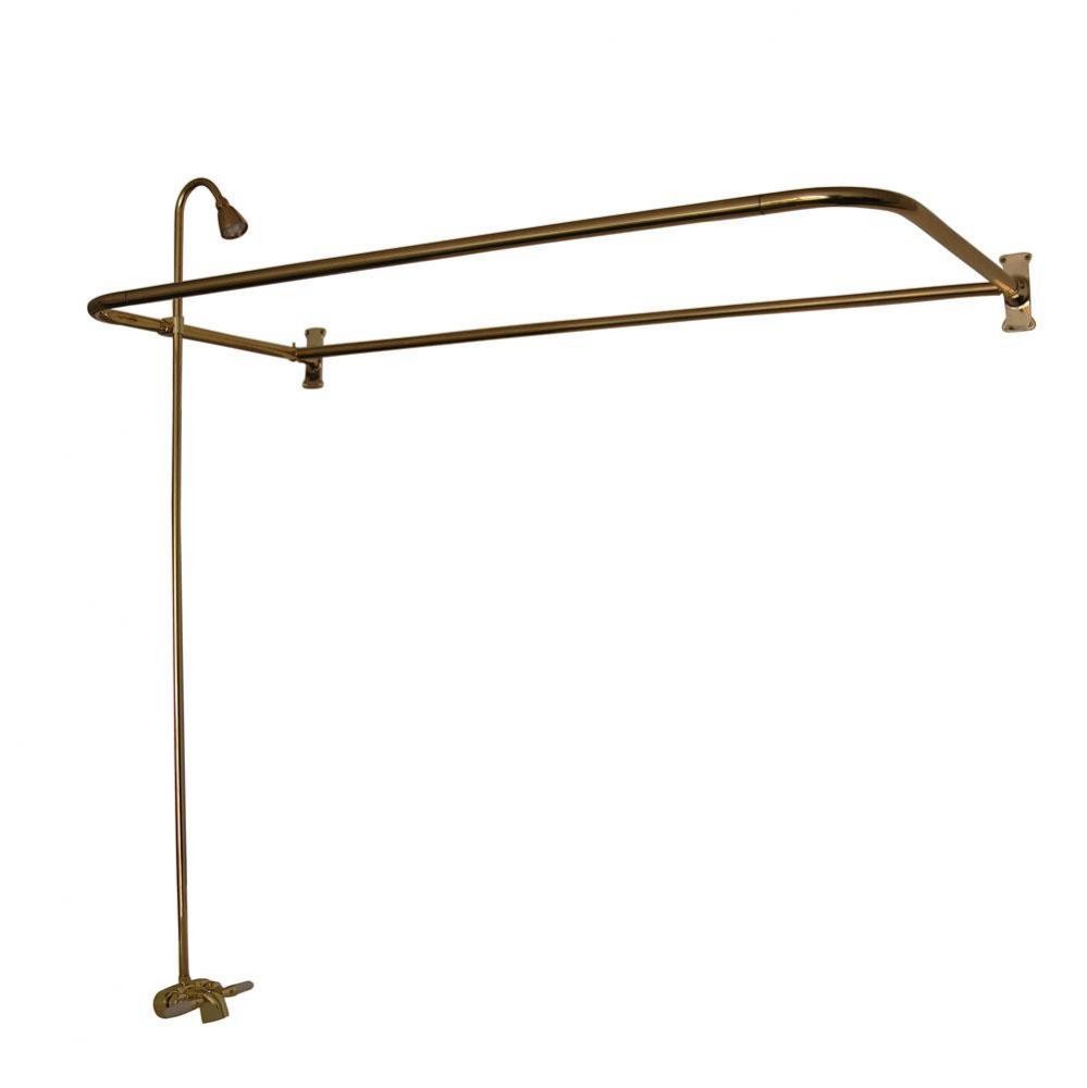 Converto Shower w/48'' D-Rod,  Fct, Riser, Polished Brass