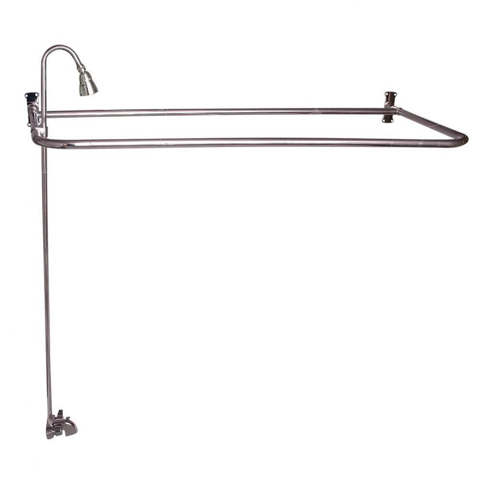 Converto Shower w/48'' D-Rod, Fct, Riser,Polished Nickel