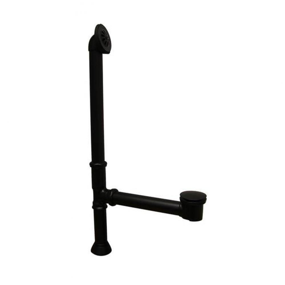 Tub Waste Pop-Up & Overflow  1 1/2'', Matt Black