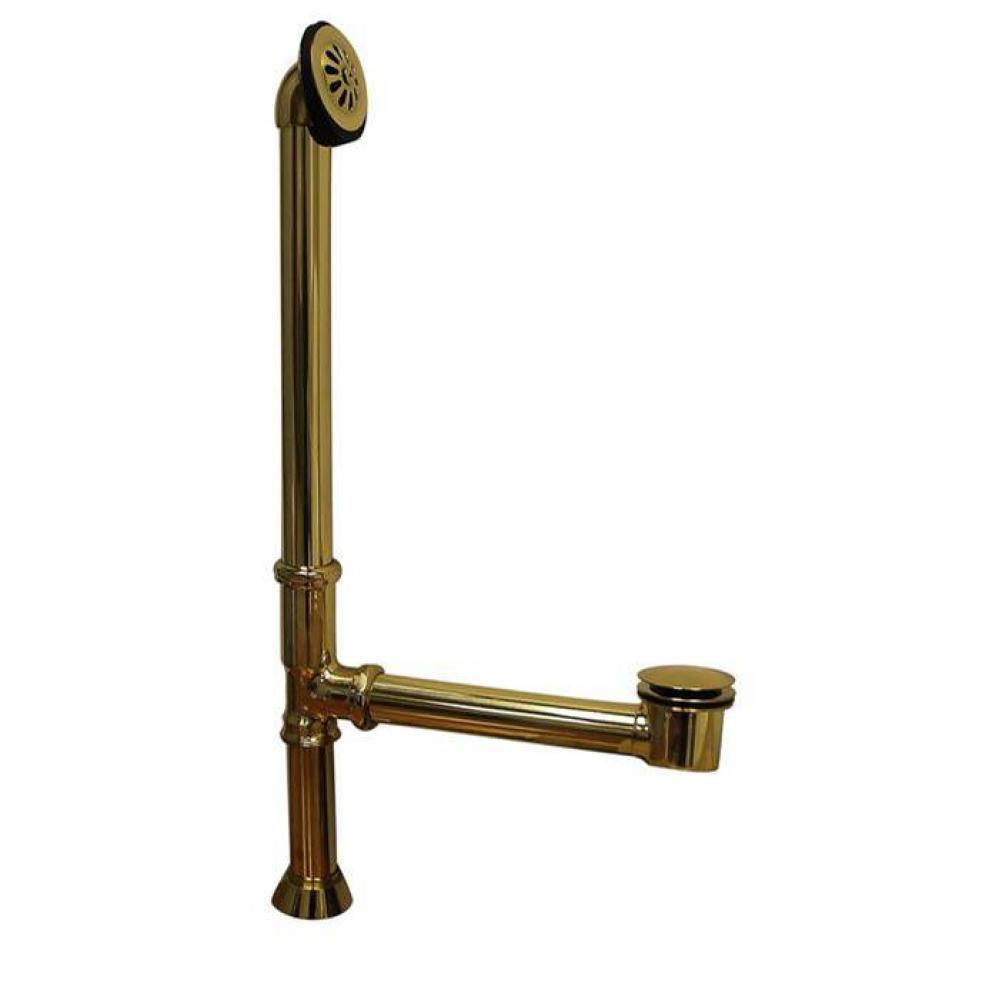 Tub Waste Pop-Up & Overflow  1 1/2'',Polished Brass