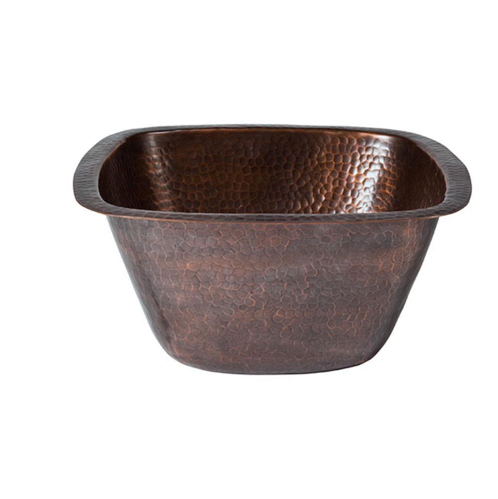 Symone 13'' Square Bar/Prep Sink-Hammered Antique Copper