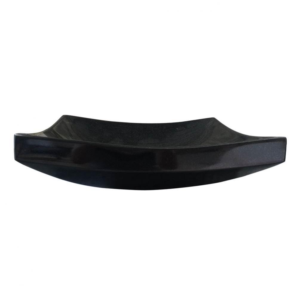 Mornos Curved Sq. Granite Ves High Polishe Absolute black