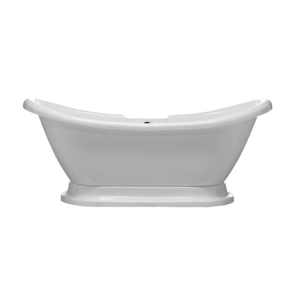 Monterrey 63'' Acrylic DblSlipper Tub on Base,White