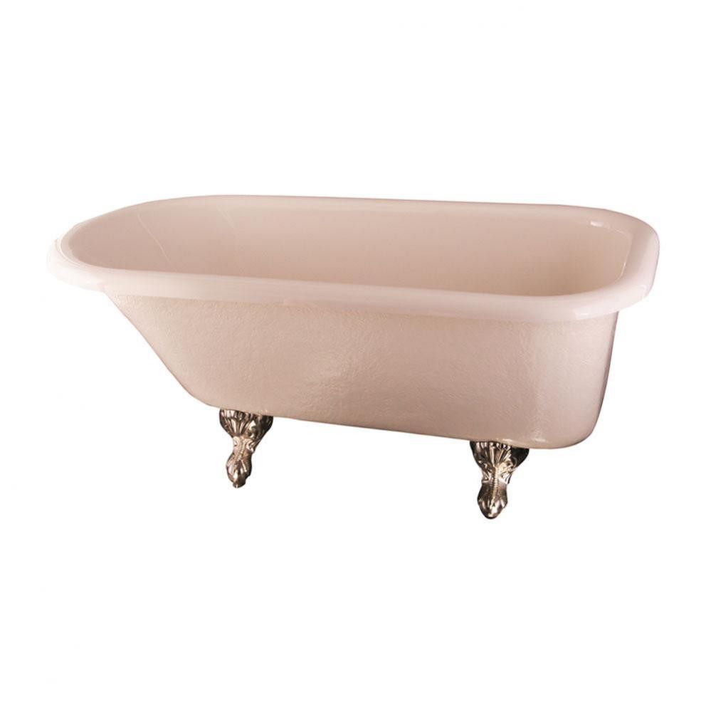 Andover Acrylic Roll Top BQ 60'', 3-3/8'' Holes, PB Feet