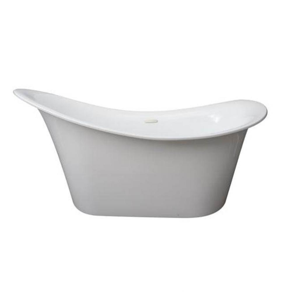 Maxine Freestanding AC SlipperTub 67'' WH, Internal Drain,MB