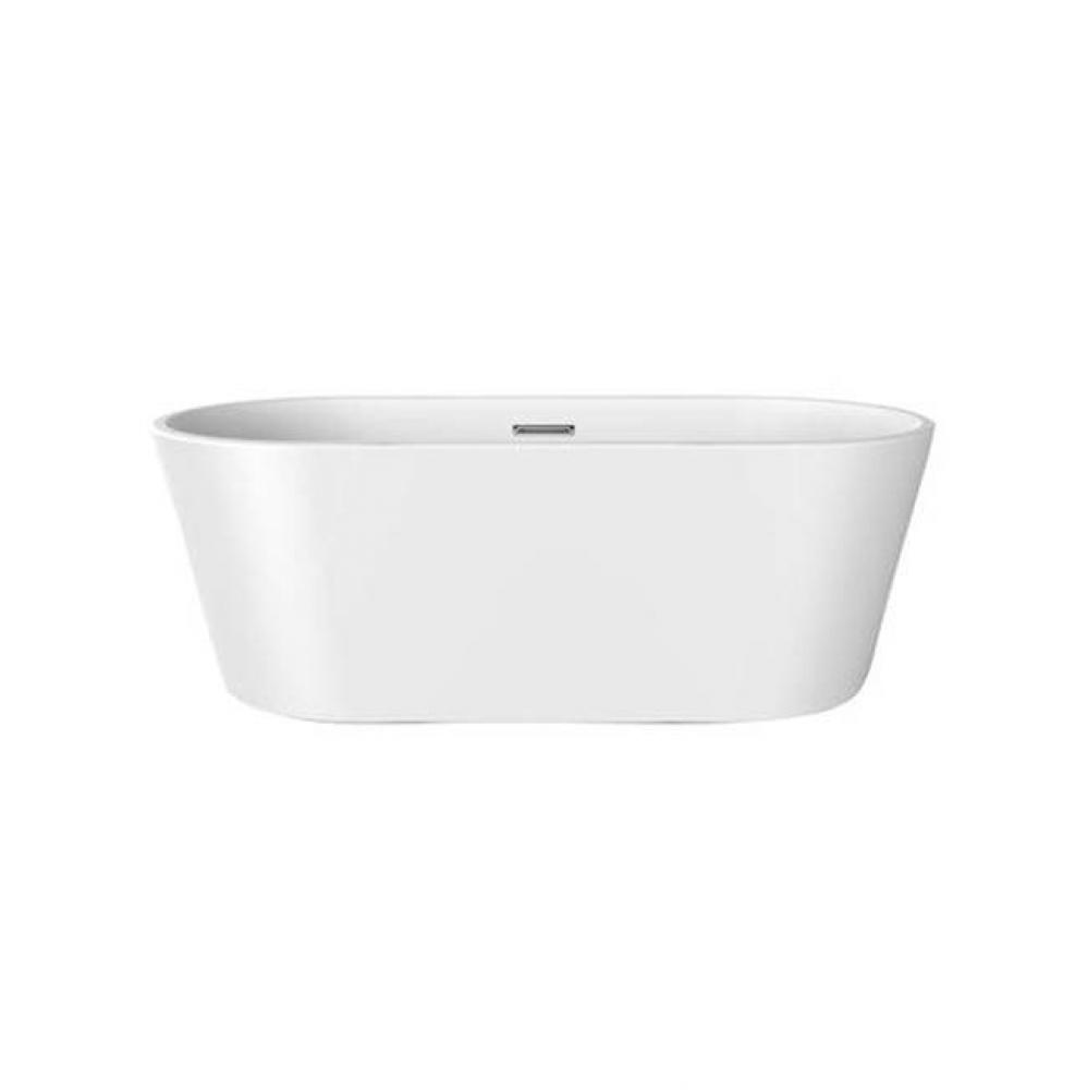 Pascal 63'' Freestanding AC WH Tub,W/Internal Drain & OF ORB