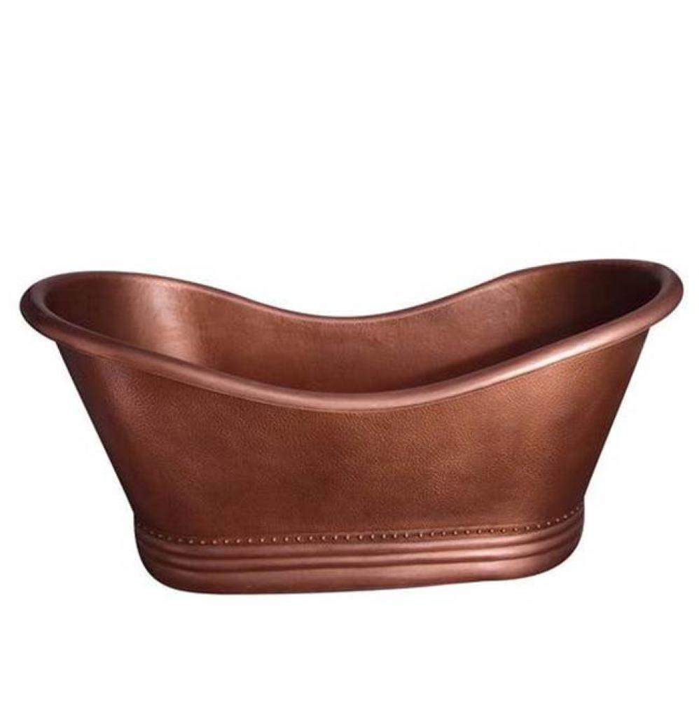 Amara Copper Dbl Sliper, 72'' No Holes, Hammered Antique