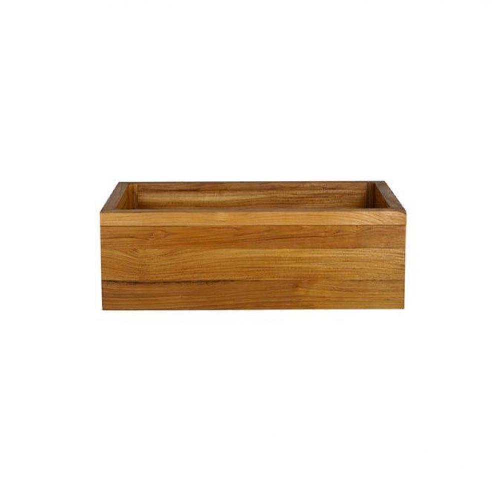 Malaki 33'' Single Bowl FarmSink,Band Front, Teak