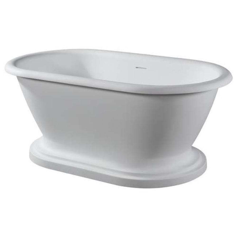 Winston 70'' Resin FreestandinTub w/Integrated base,Matte WH