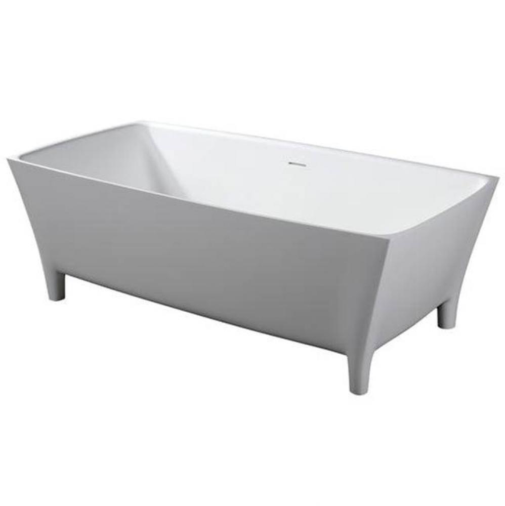 Timon  67'' BARstone Freestanding Tub, White Matte