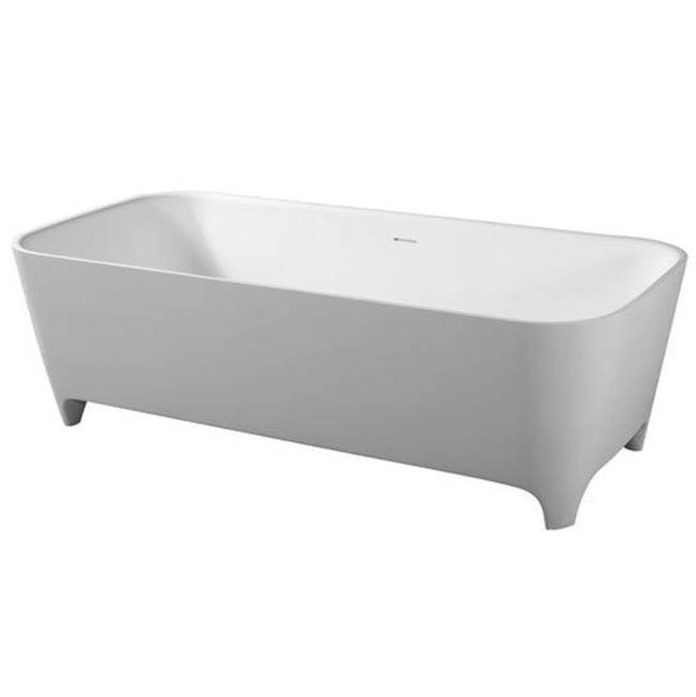 Tristan 71'' Resin FreestandingTub, White Matte