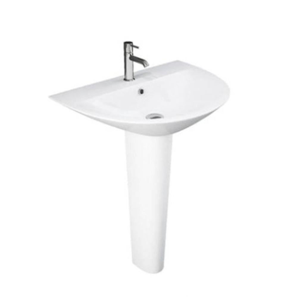 Morning 550 Pedestal Lavatory WHITE, 4'' Center Set