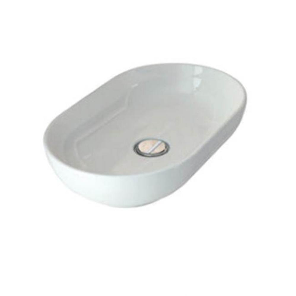 Feeling Slim 21-3/4'' Oval Basin Above Counter,Matt Cream