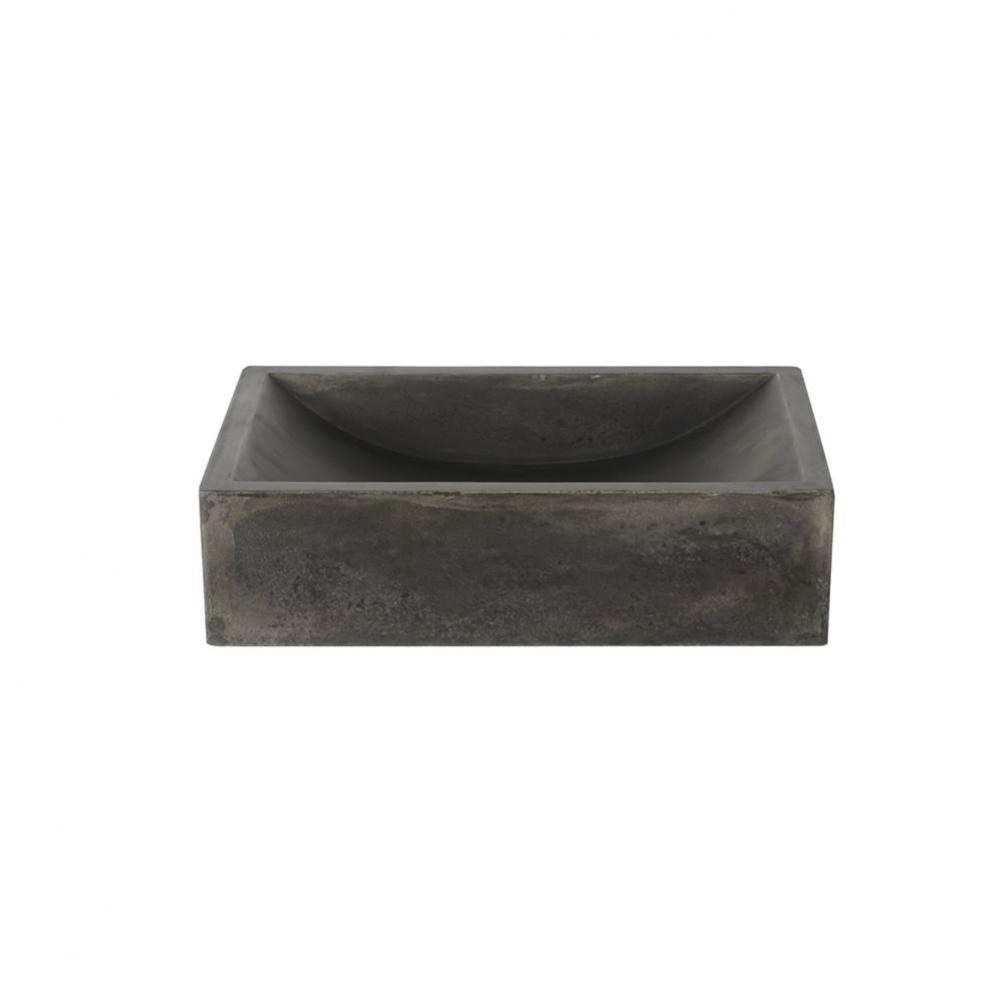 Eldon Rect Above Counter Basin Dark Grey Concrete