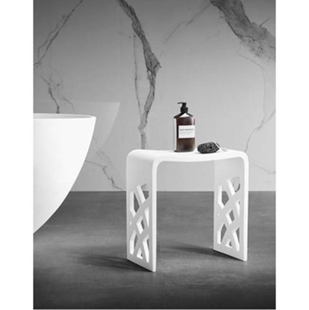 Resin Shower Stool, White