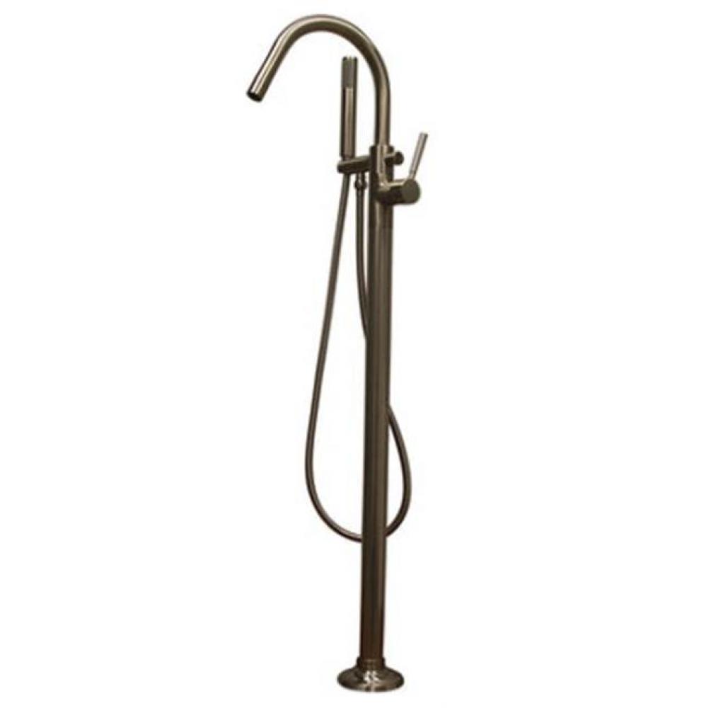 Dolan Freestanding Gooseneck Tub Filler, Matte Black