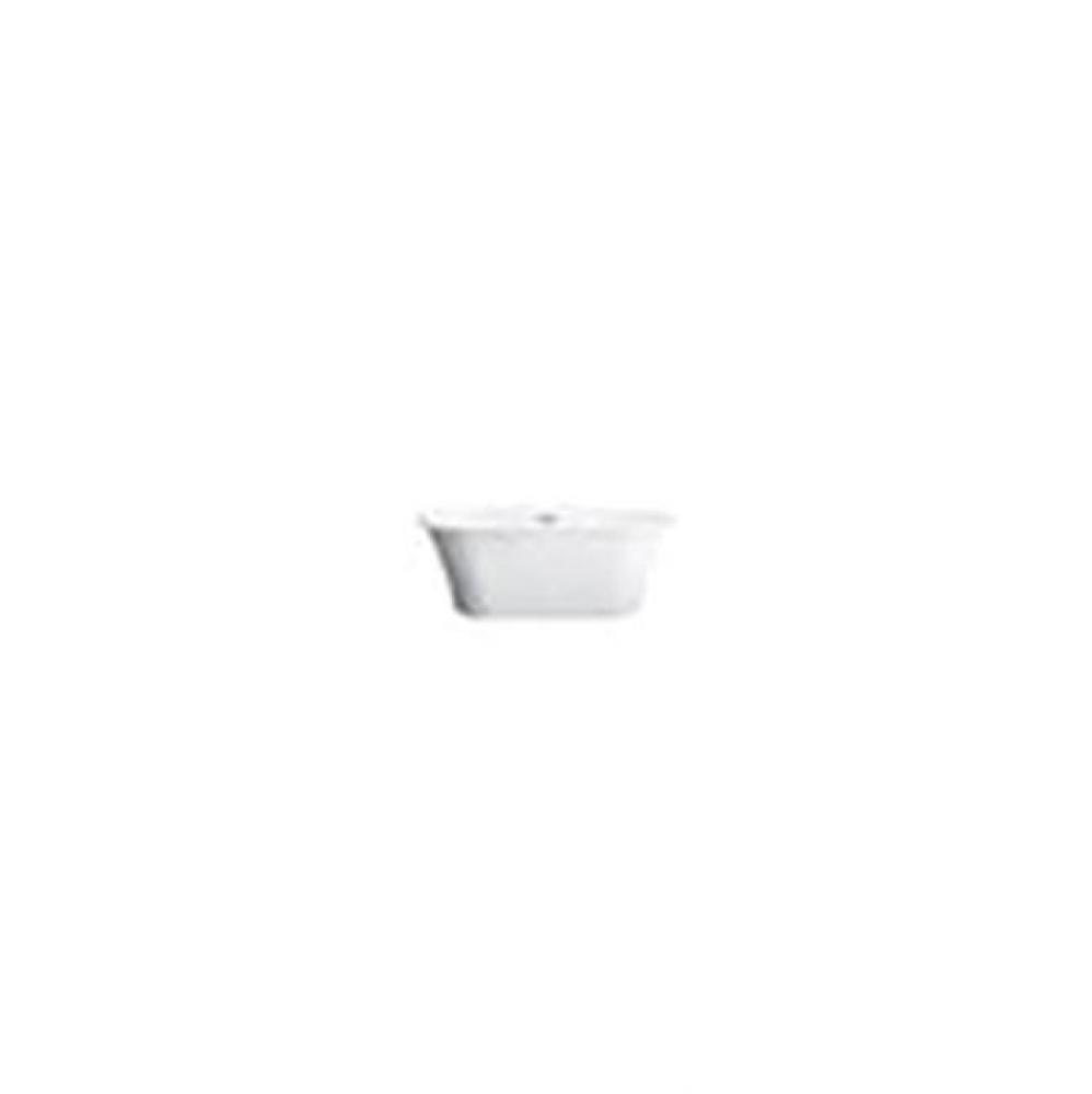 Nouri 65'' AC Tub White W/ Internal Drain And Of Chrome