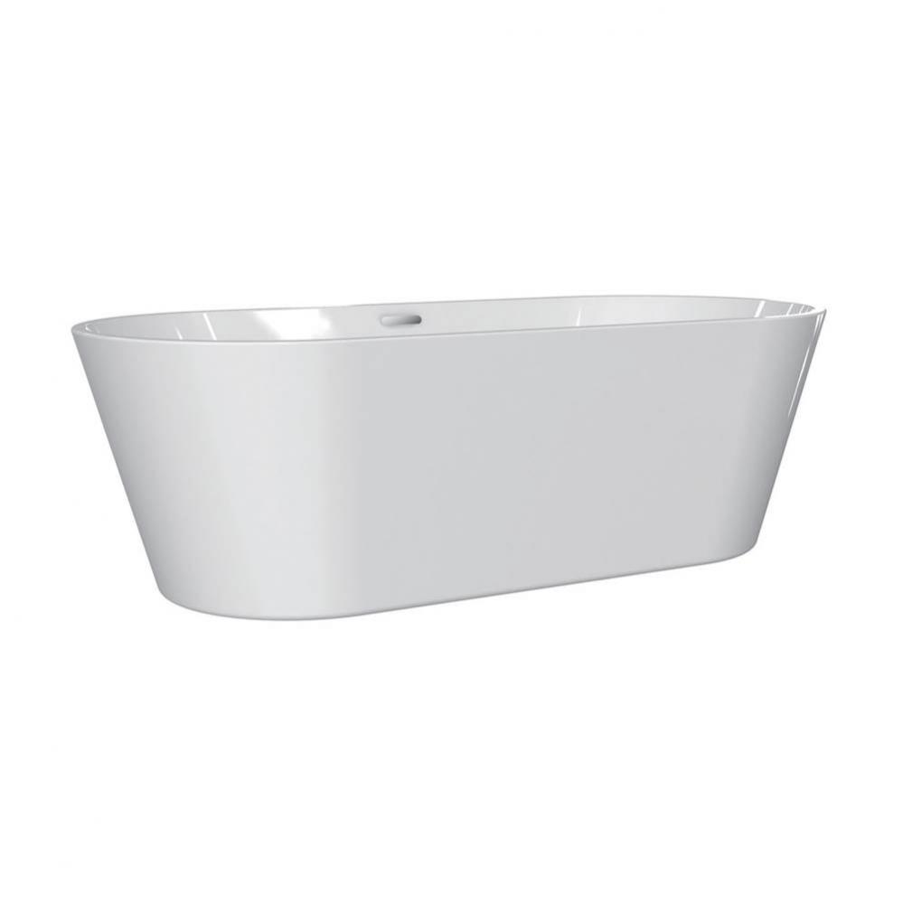 Orrick Freestandin AC Oval Tub63'' WH,W/OF and Drain Matt Black