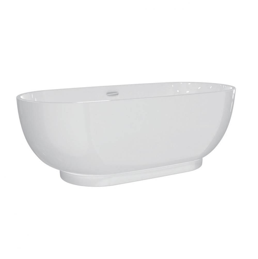 Roosevelt Acrylic Oval Tub 71''WH, W/OF and Drain Matt Black