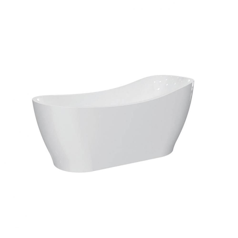 Lyndell AC Slipper Tub 67'' WH,w/Internal Drain Pipe,Matt BL