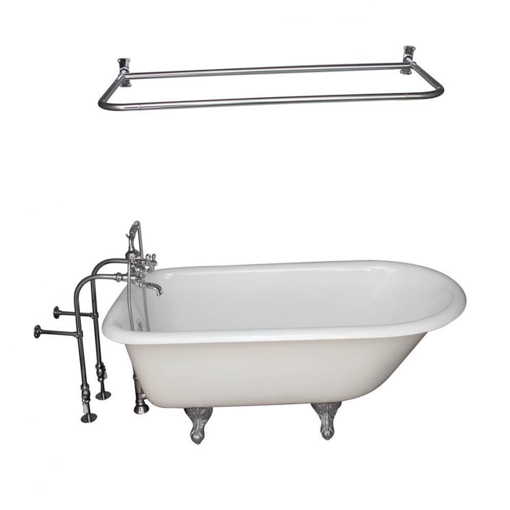 Tub Kit 55'' CI Roll Top,FillerShwr Rd, Supplies, Drain-Chrm