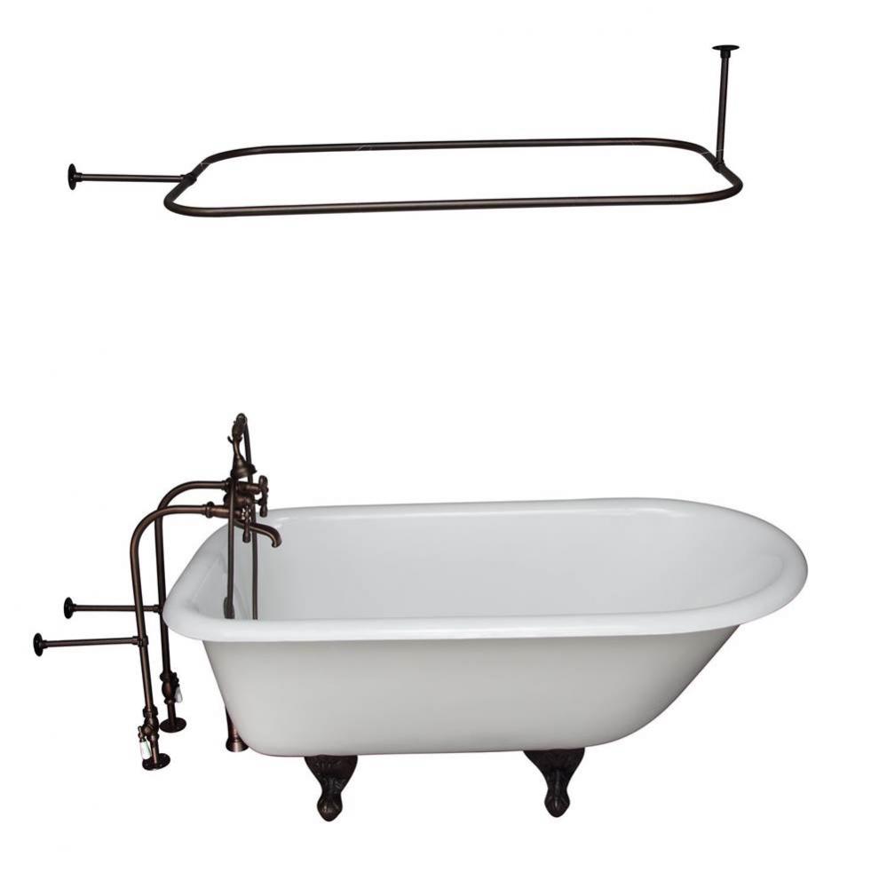 Tub Kit 55'' CI Roll Top,Filler Shwr Rd, Supplies, Drain-ORB