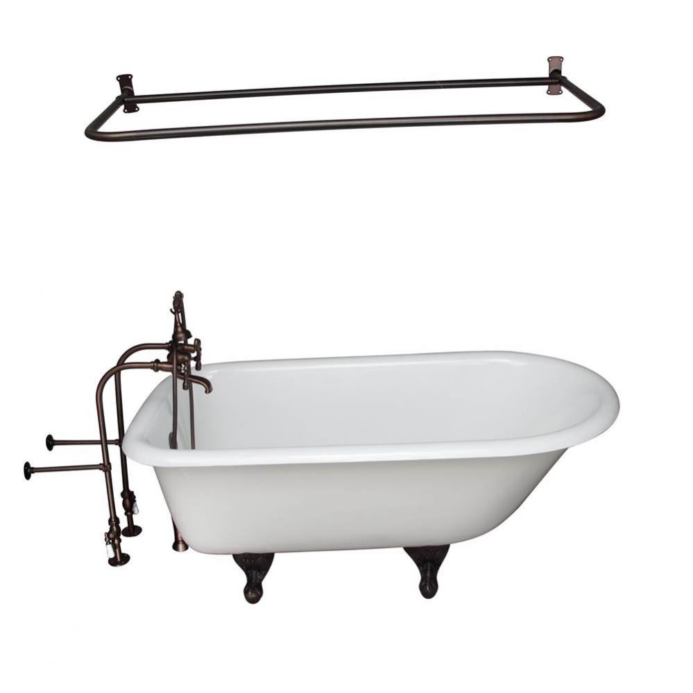 Tub Kit 55'' CI Roll Top,Filler Shwr Rd, Supplies, Drain-ORB