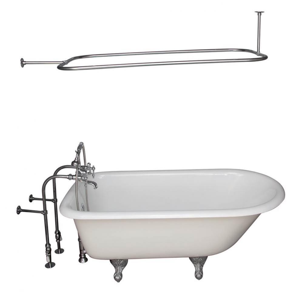 Tub Kit 67'' CI Roll Top,FillerShwrRd, Supplies, Drain-Chrm