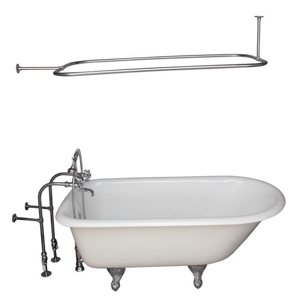 Tub Kit 67'' CI Roll Top,FillerShwrRd, Supplies, Drain-Chrome