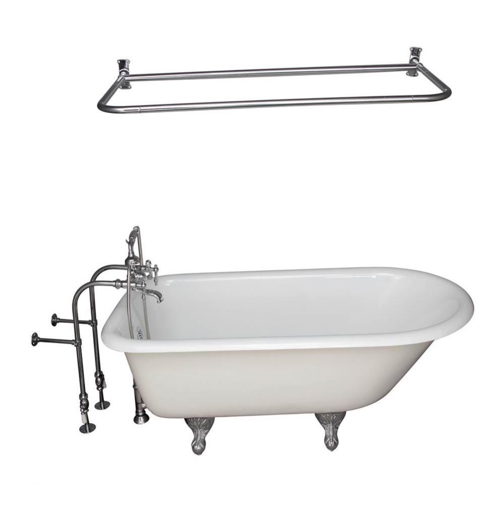 Tub Kit 67'' CI Roll Top,FillerShwrRd, Supplies, Drain-Chrome