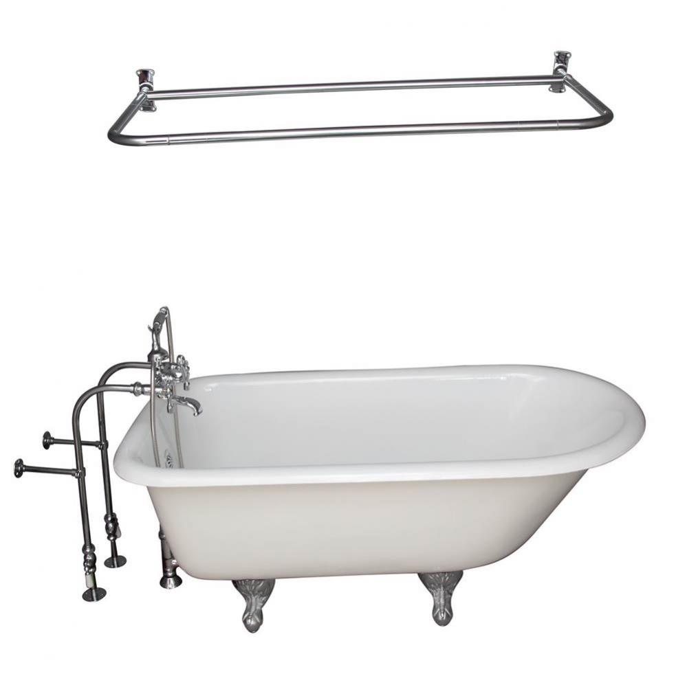 Tub Kit 67'' CI Roll Top,FillerShwrRd, Supplies, Drain-Chrome