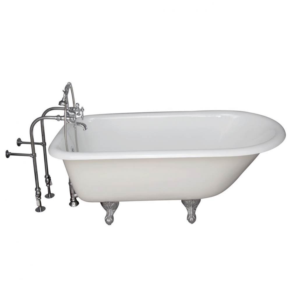 Tub Kit 67'' CI Roll Top,TubFiller, Supplies, Drain-Chrome