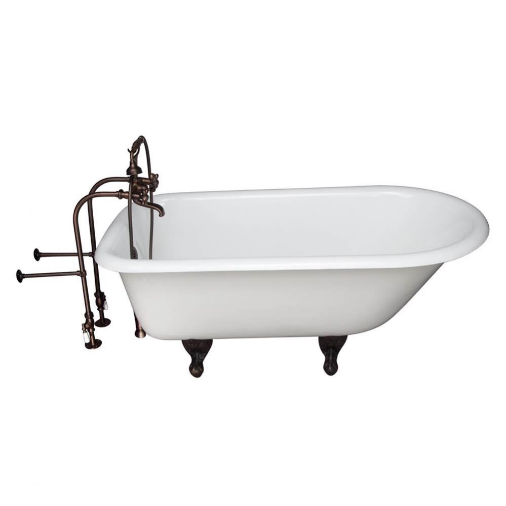 Tub Kit 67'' CI Roll Top,Filler Supplies, Drain-Oil Rbd Brnz